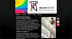 Desktop Screenshot of malermeisterhennig.de