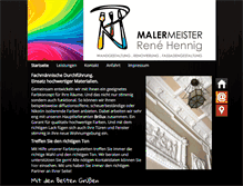 Tablet Screenshot of malermeisterhennig.de